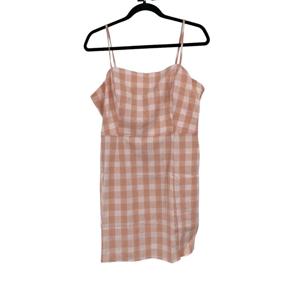 BP. Dress plaid sleeveless minidress pink size Large L